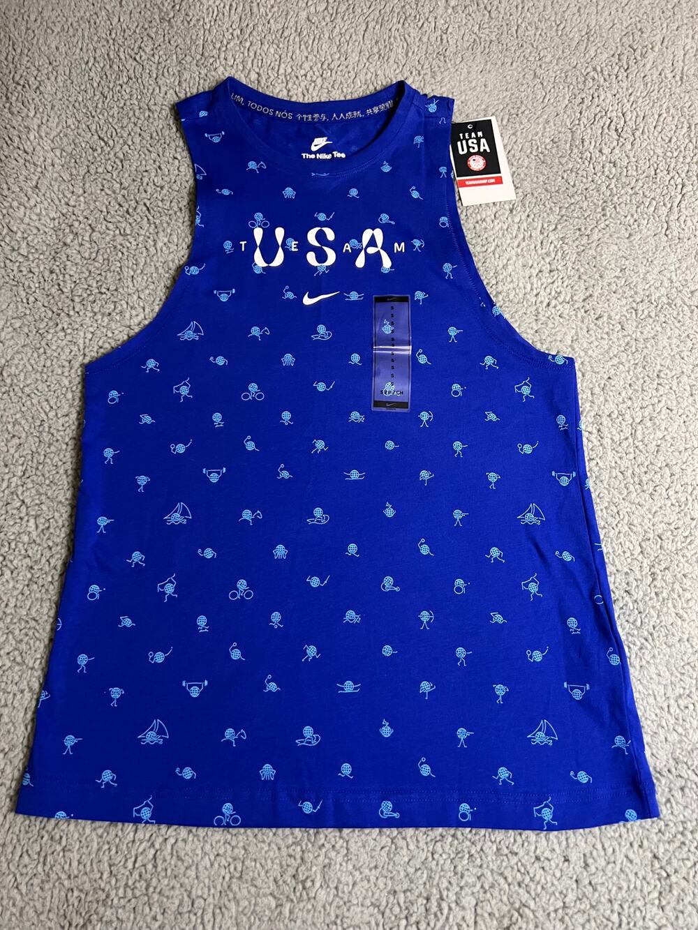 New Nike Team USA Olympic Club Tank Top Women's Small (B100113)